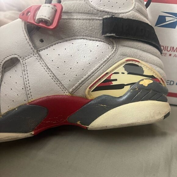 305368-101 Air Jordan 8 VIII Retro 2002 Bugs Bunny 5Y Womens 6.5 or 7 White Red - Picture 14 of 16